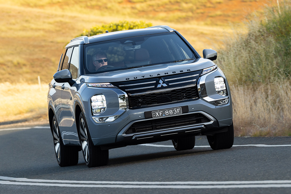 Mitsubishi Outlander PHEV front view.
