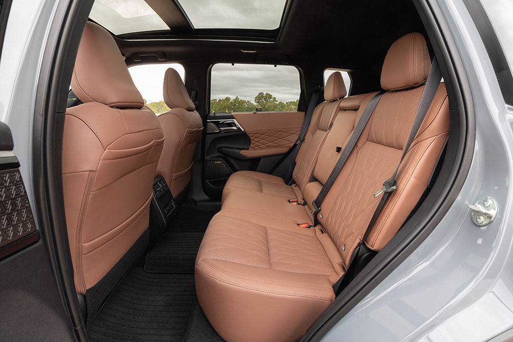 Mitsubishi Outlander PHEV rear seats.