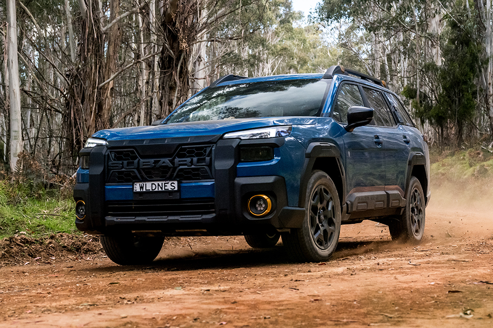 Subaru Outback Wilderness MY26 front view.