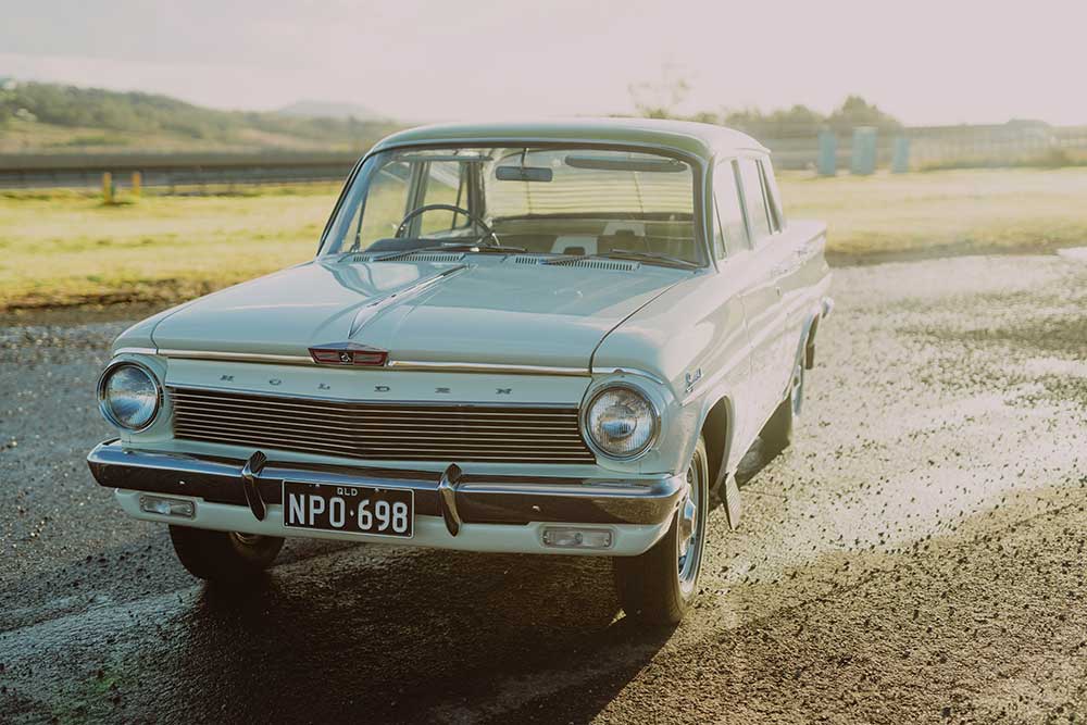 Front view of Pat Dwan's 1962 Holden EJ Special