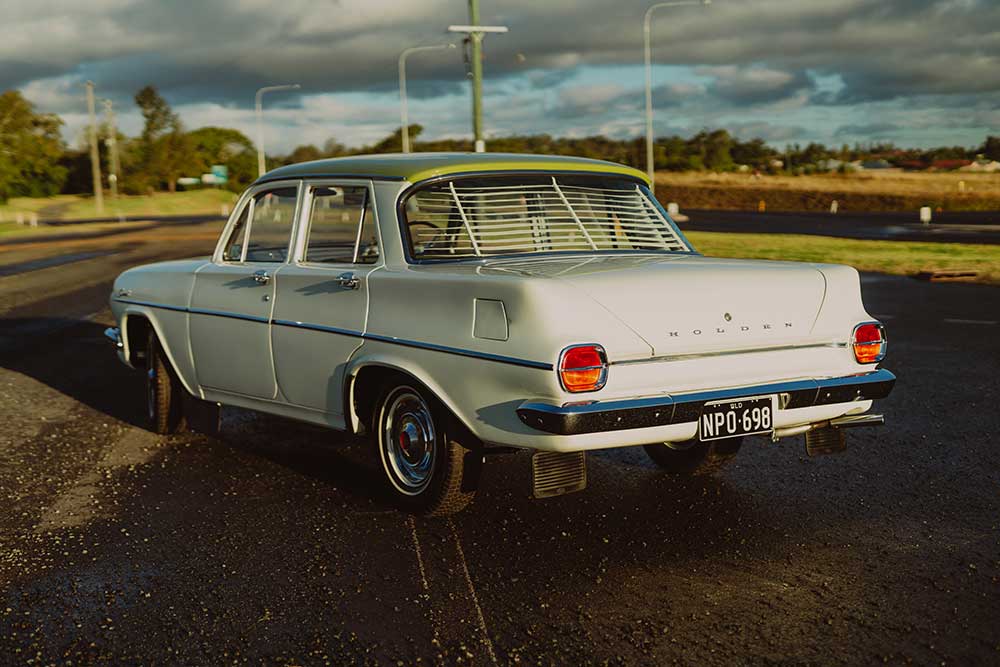 Rear view of Pat Dwan's 1962 Holden EJ Special