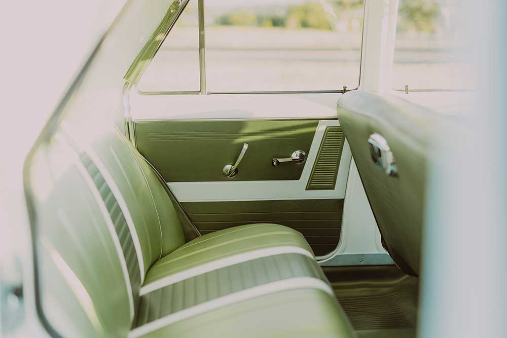 Rear seats of Pat Dwan's 1962 Holden EJ Special
