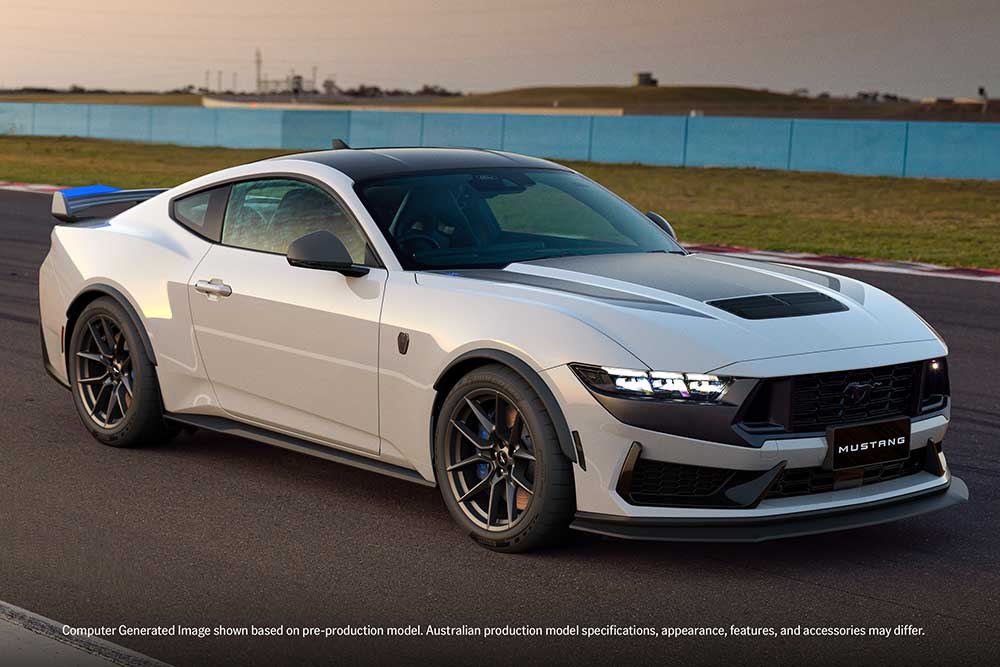 Ford Mustang Dark Horse computer generated image