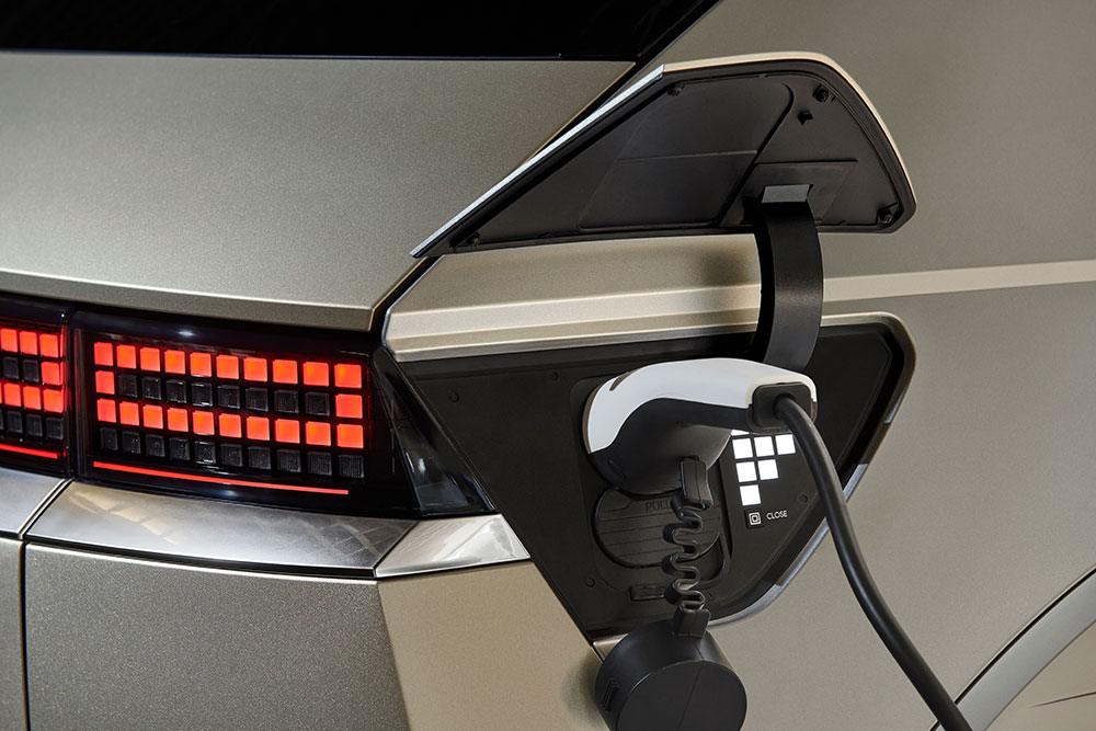 Charging the Hyundai Ioniq.