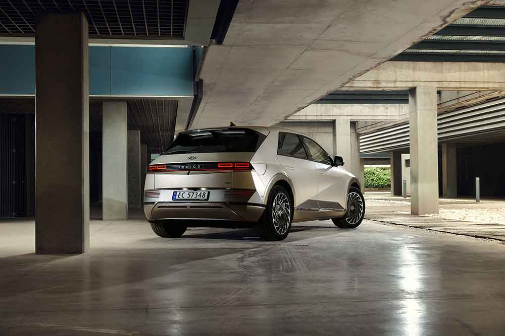 Rear of the Hyundai Ioniq.