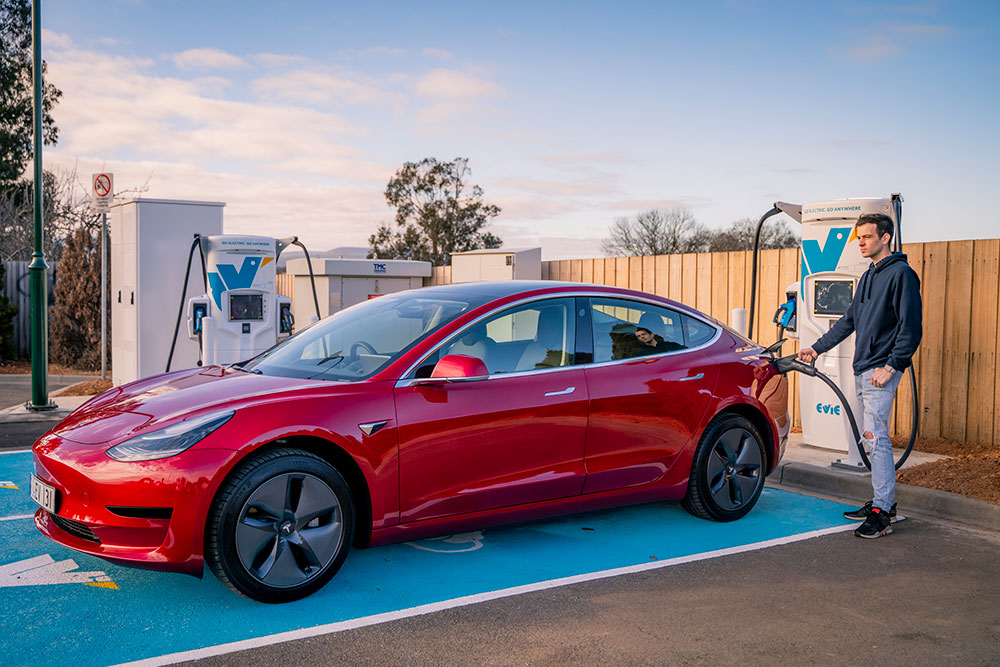 Australia's top-selling EV, Tesla's Model 3.