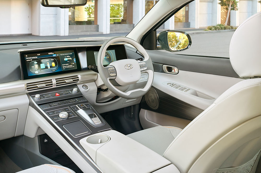 Interior of Hyundai Nexo FCEV.