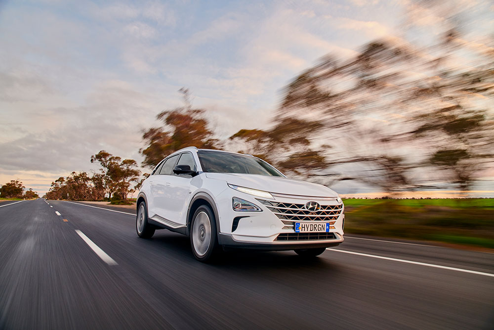 Hyundai Nexo FCEV on the road.