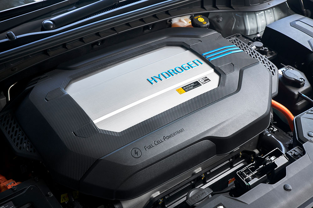 Under the bonnet of the Hyundai Nexo FCEV.