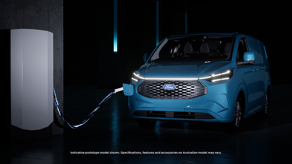 Ford E-Transit recharging.