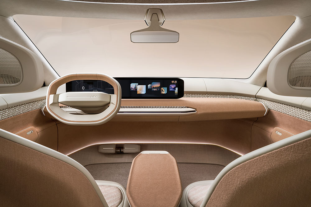 Kia Concept EV4 interior.