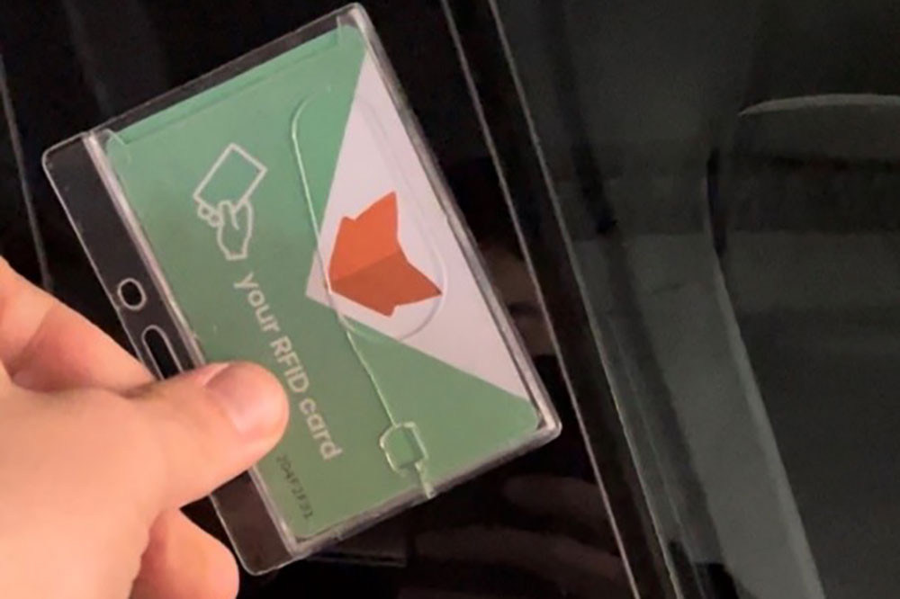 Tesla swipe card.