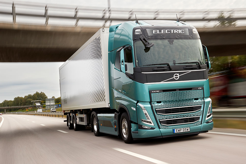 Volvo FH electric truck.