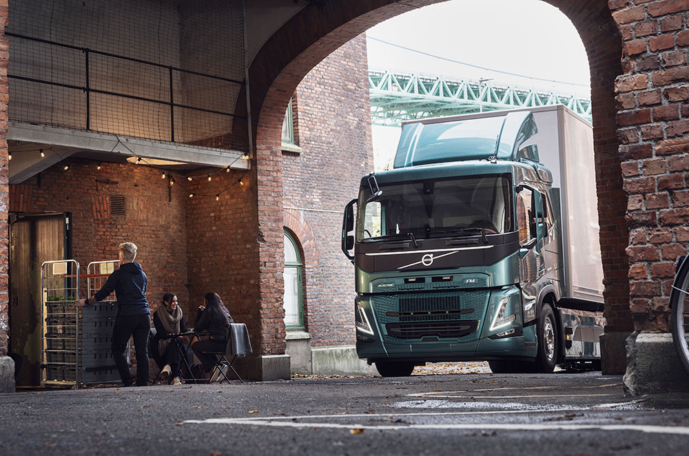 Volvo FM electric truck.