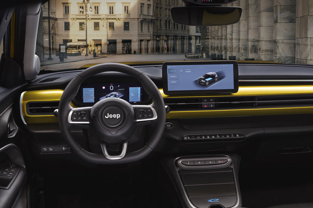 Jeep Avenger EV interior.