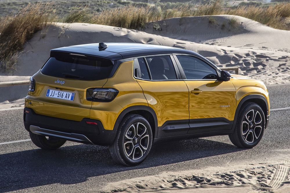 Jeep Avenger EV rear view.