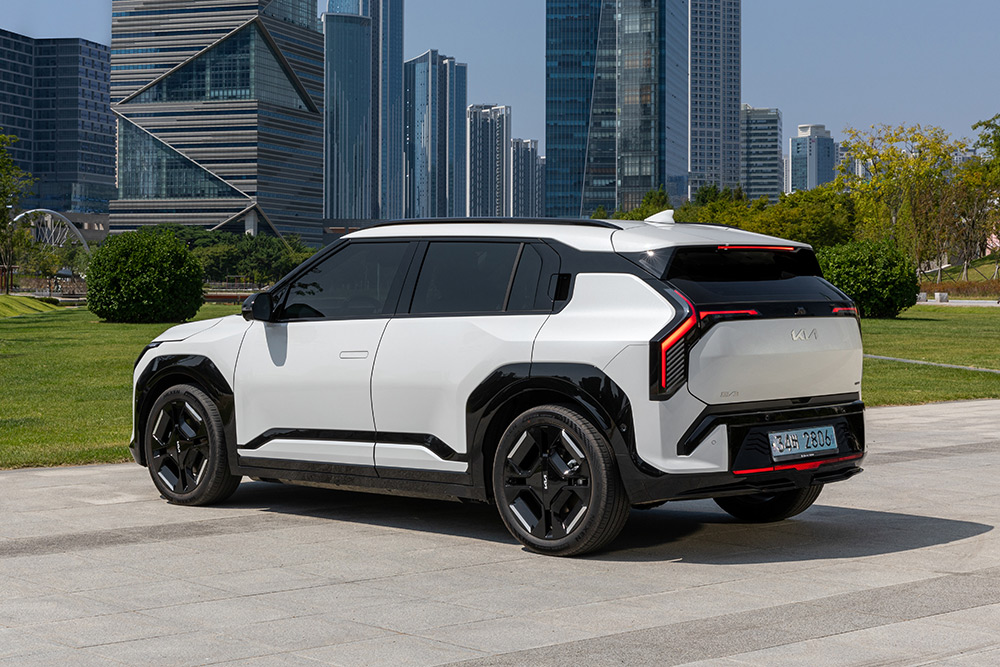 Kia EV3 rear view.