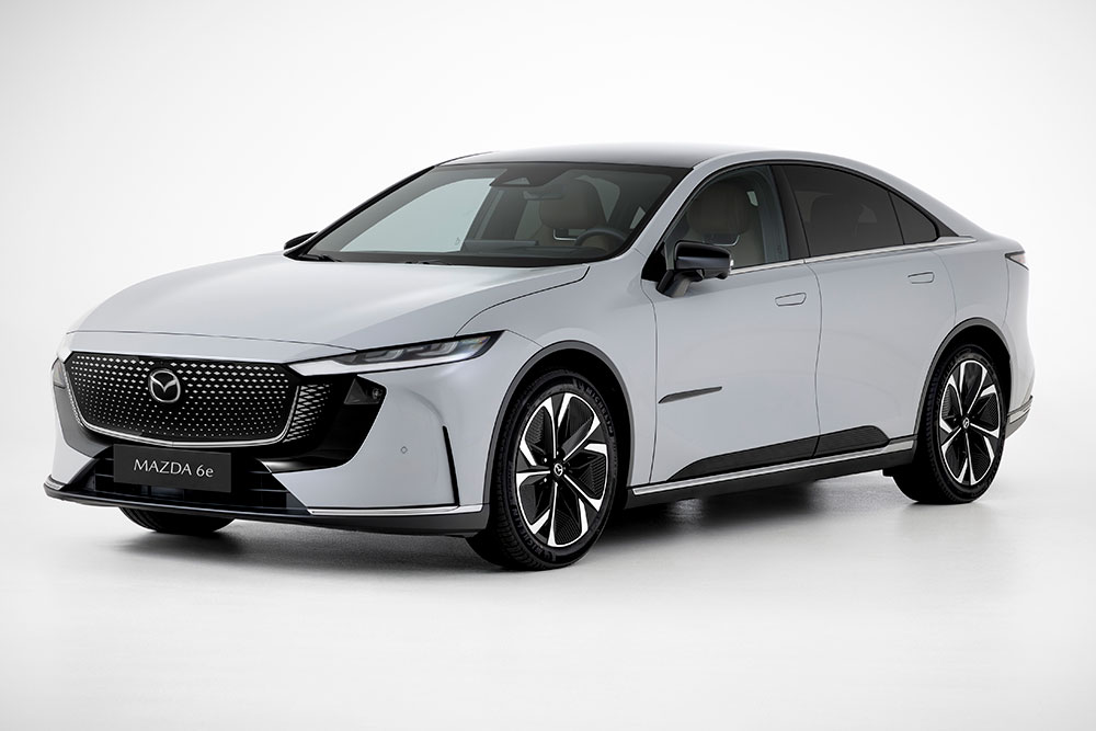 Front view of Mazda 6e EV.