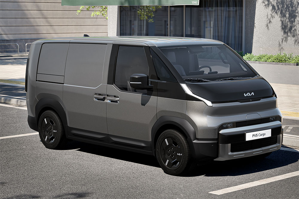 Side view of Kia PV5 Cargo EV.