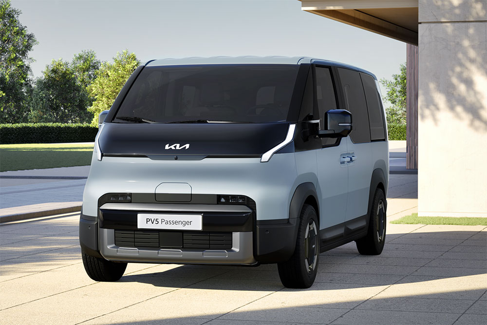 Front view of Kia PV5 Passenger EV.