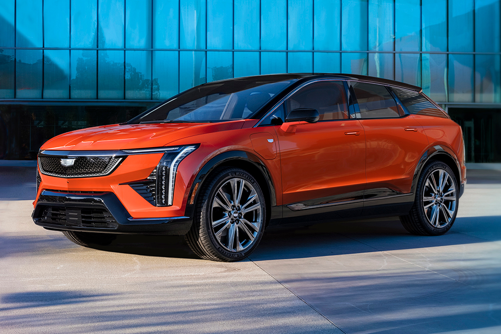 Cadillac Optiq front side view.