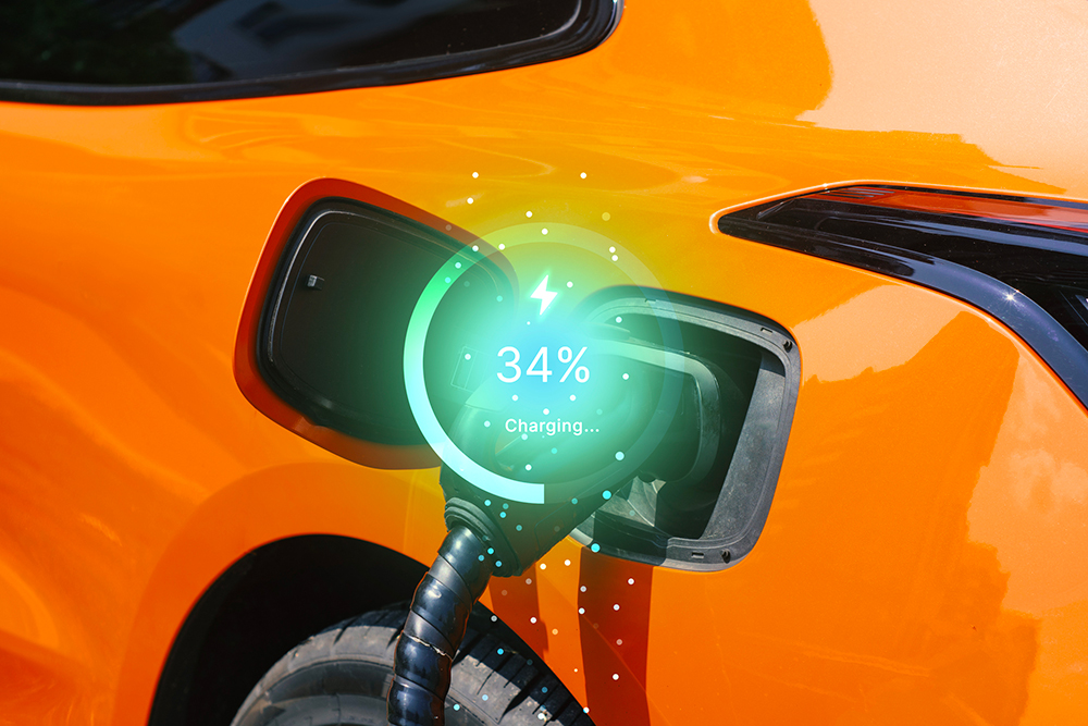 Generic image of EV being charged.