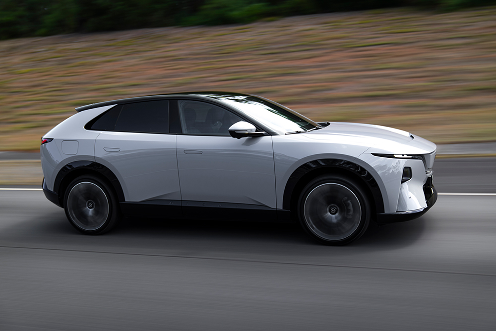 Mazda CX-6e side view.