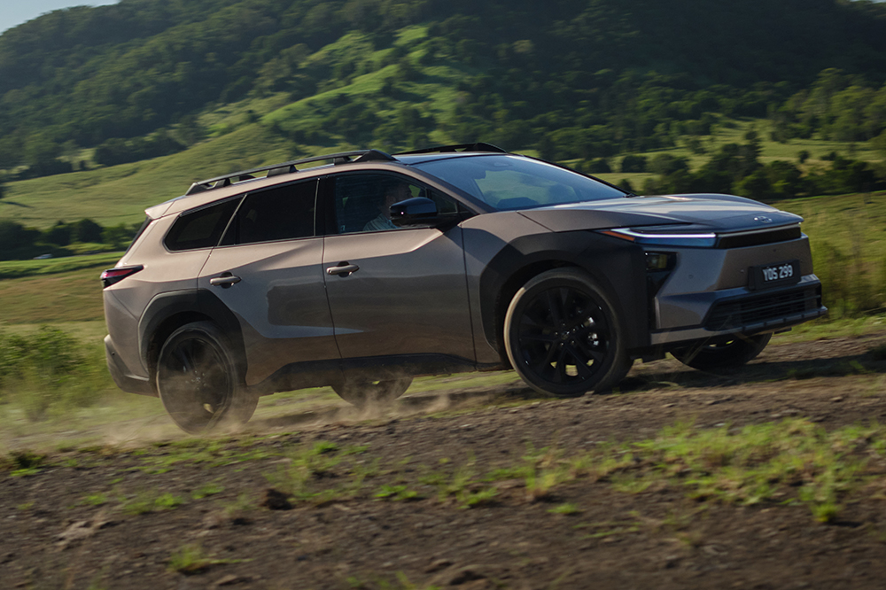 Toyota bZ4X side view.