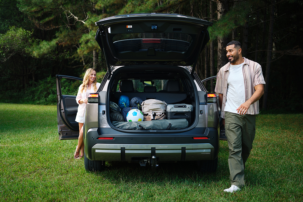 Toyota bZ4X with boot open.