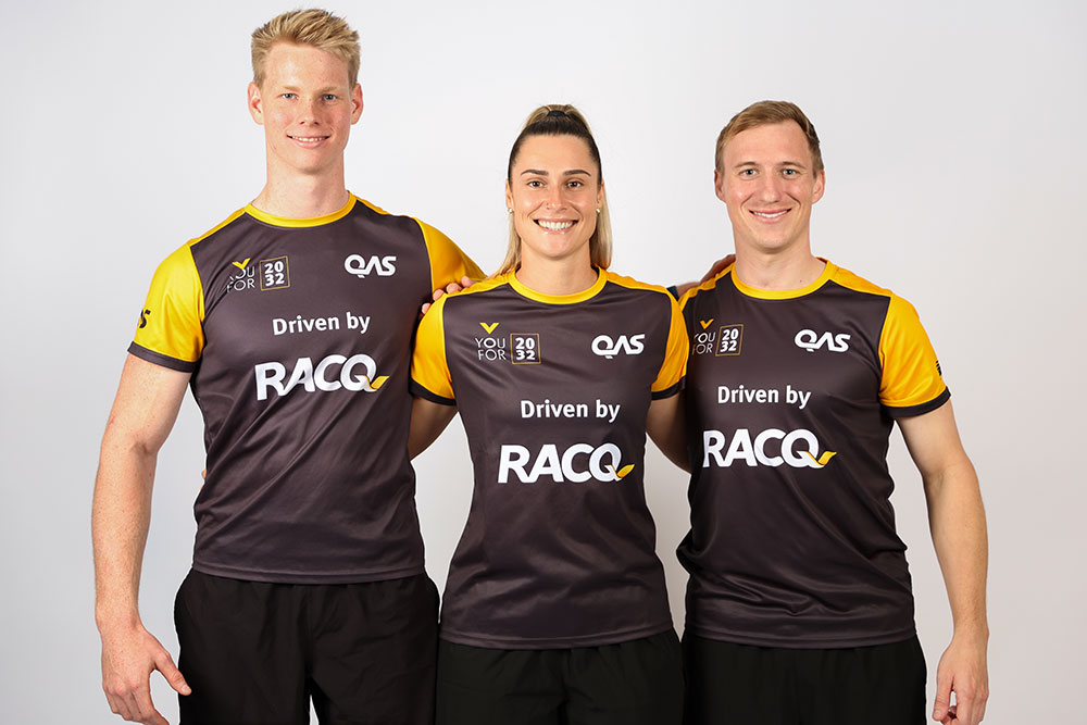 QAS Ambassadors MacRogers, Natalya Diehm and Korey Boddington.