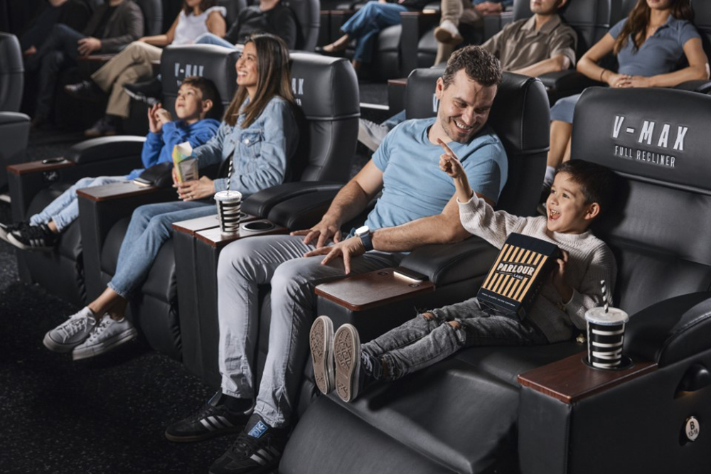 Family at the cinema