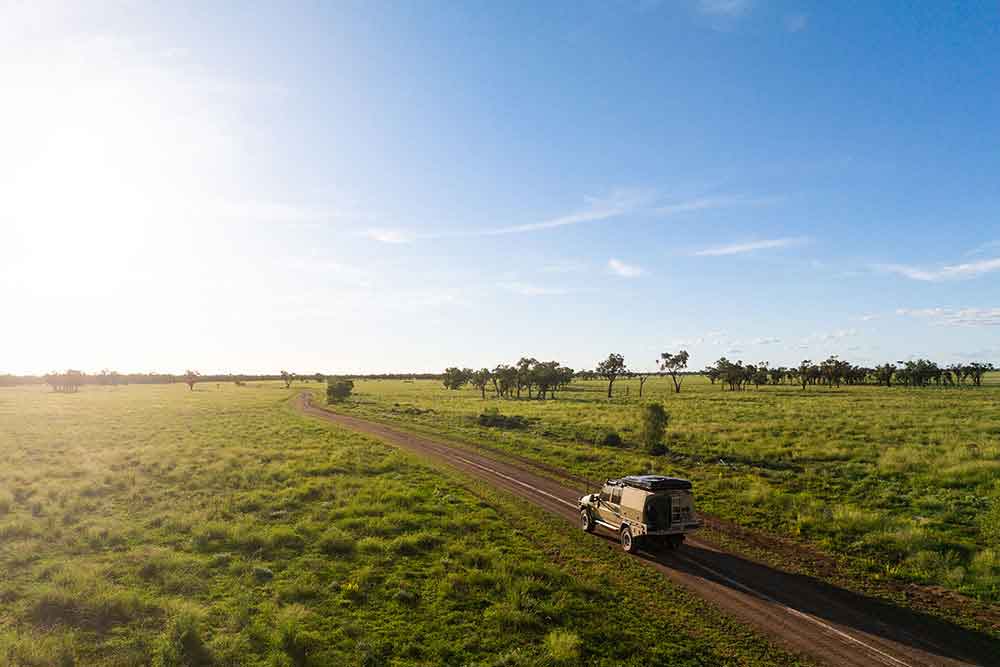 Vehicle on an outback road.