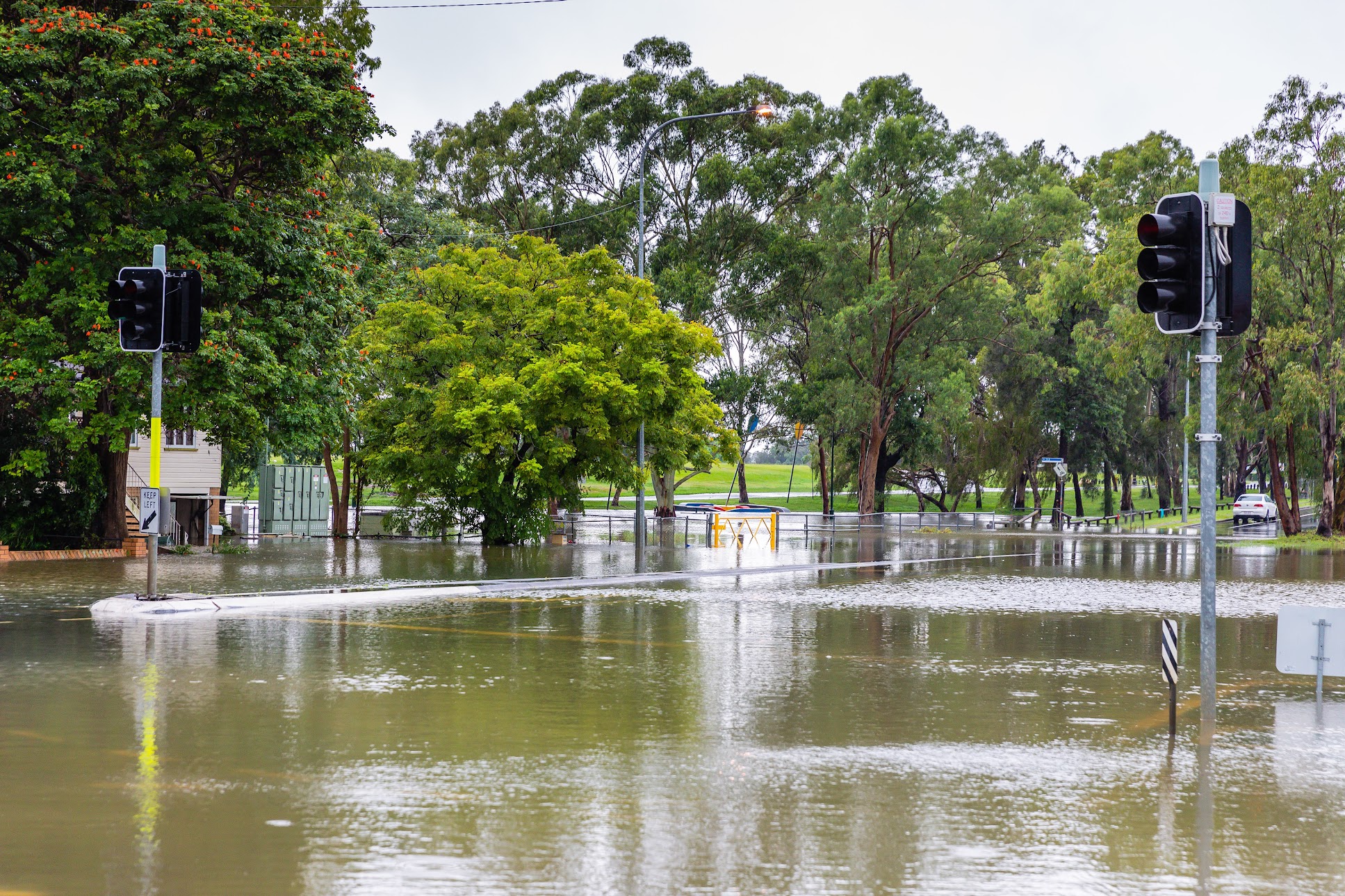 flooded road