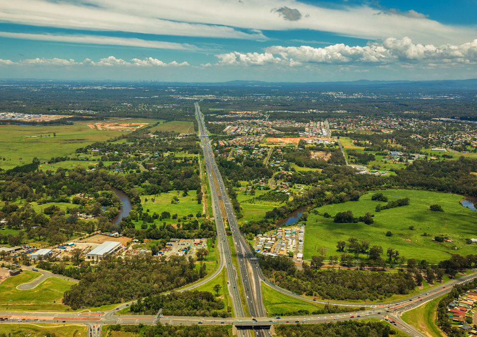 Bruce Highway caboolture aerial