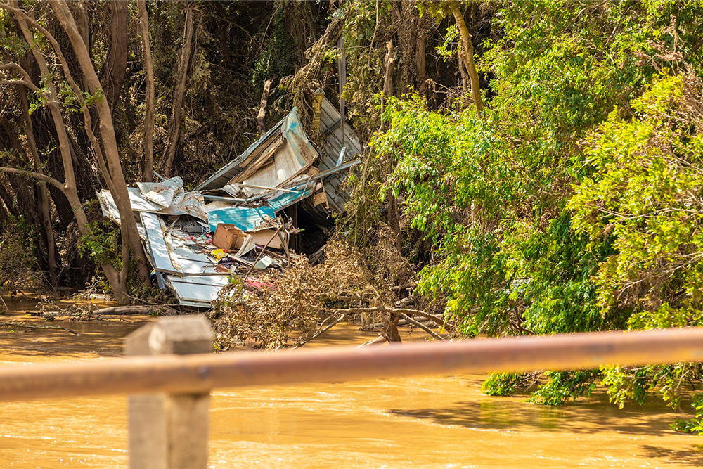 flood debris
