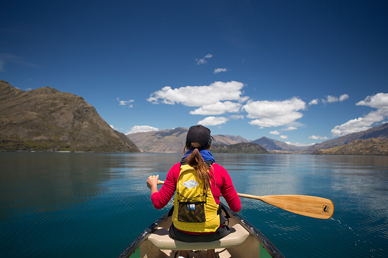 Canoeing on Lake Wanaka