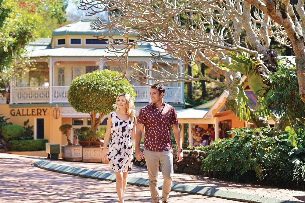 Montville with two people walking hand in hand