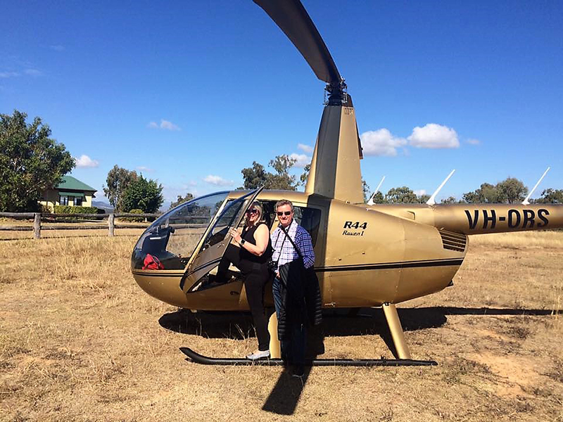 helicopter with people