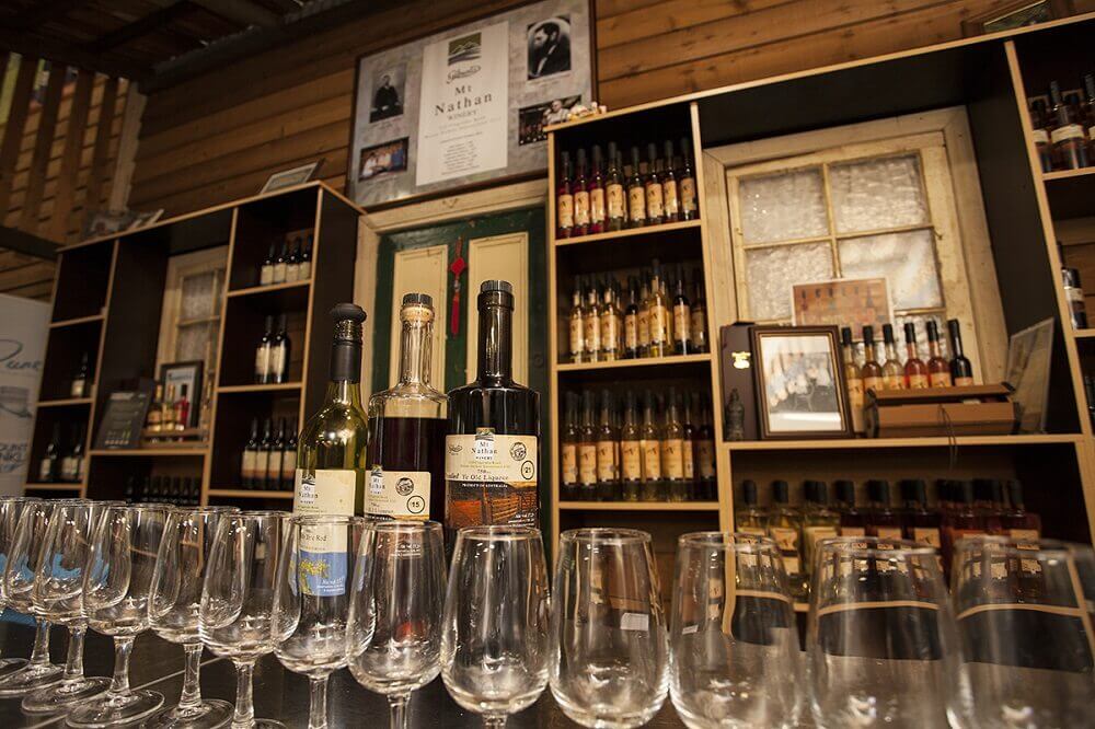 Mount Nathan winery bottles