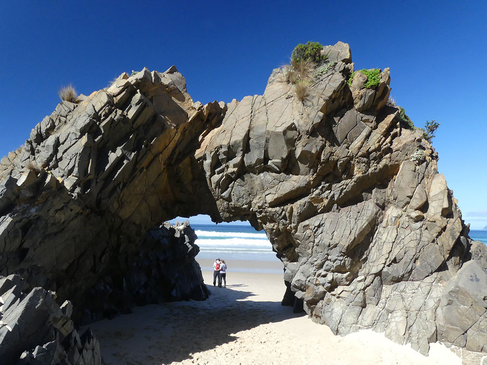 The Arch rock formation on Bruny Island.