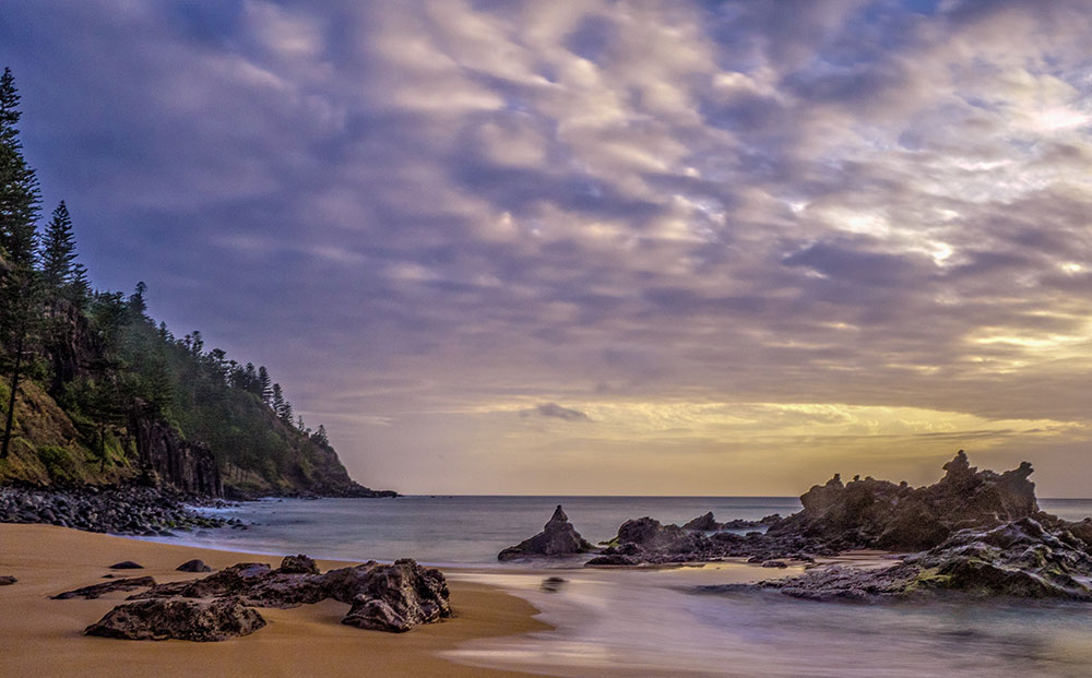 Beach view at Norfolk Island.