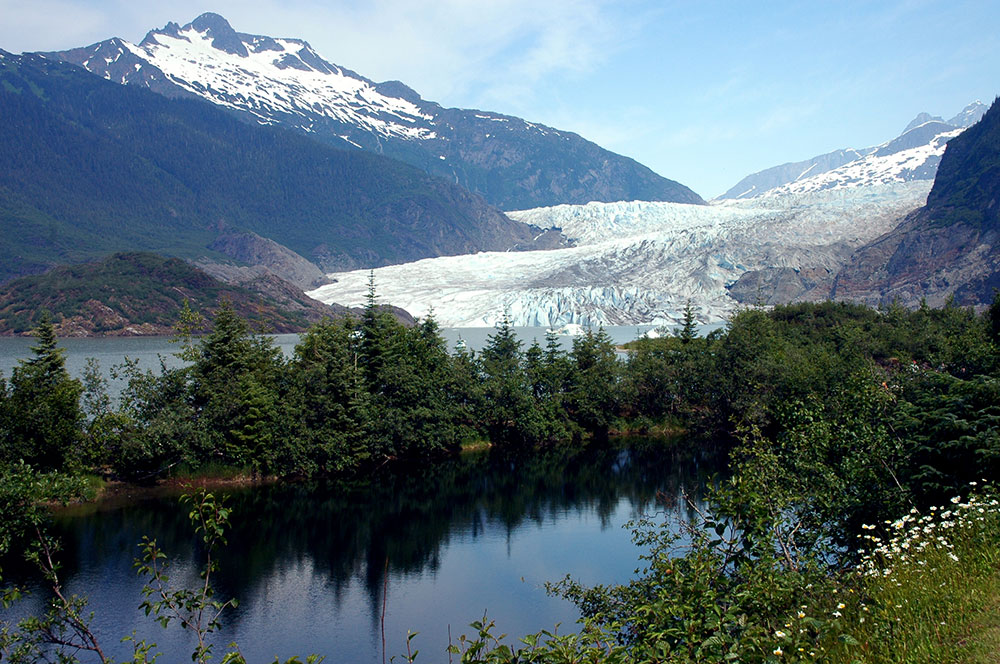 Mendenhall Glacier near Juneau, Alaska.