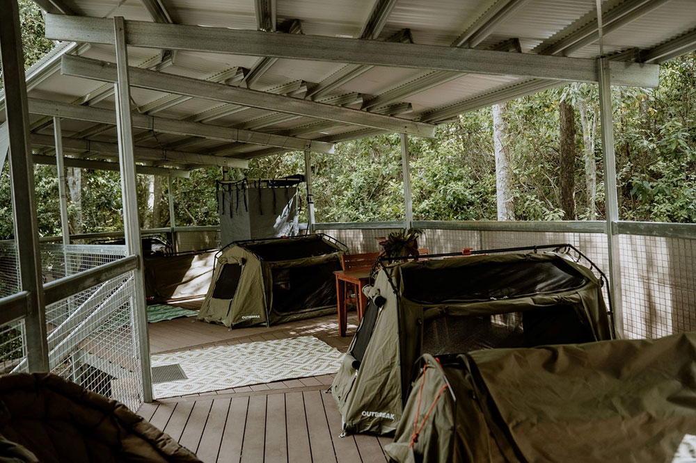 The new eco-deck at Castle Rock Farm in central Queensland.