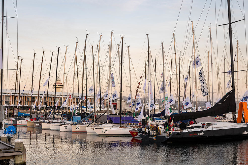 Yachts after a Sydney to Hobart race.