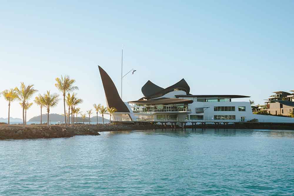 Exterior view of Bommies restaurant in the Whitsundays.