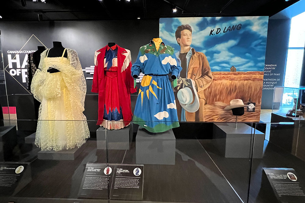 KD Lang constums on display at Studio Bell.