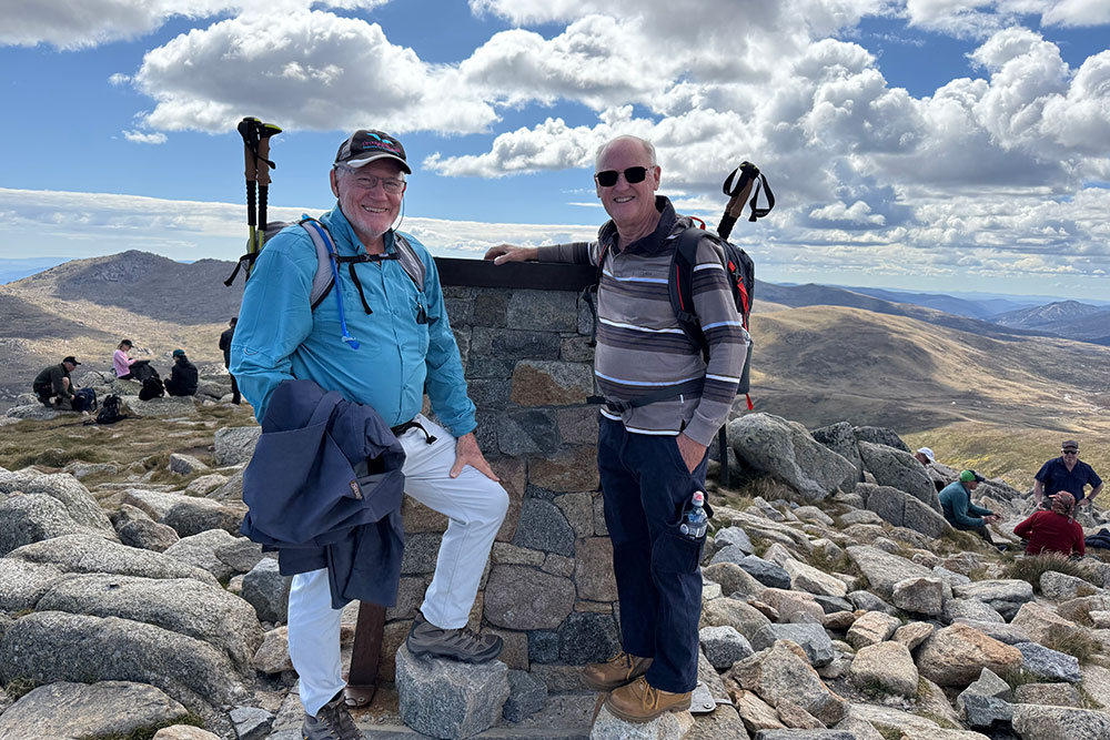Hikers Kieth Cassidy and Paul Johnston.