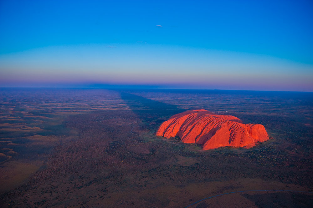 Uluru from the air.