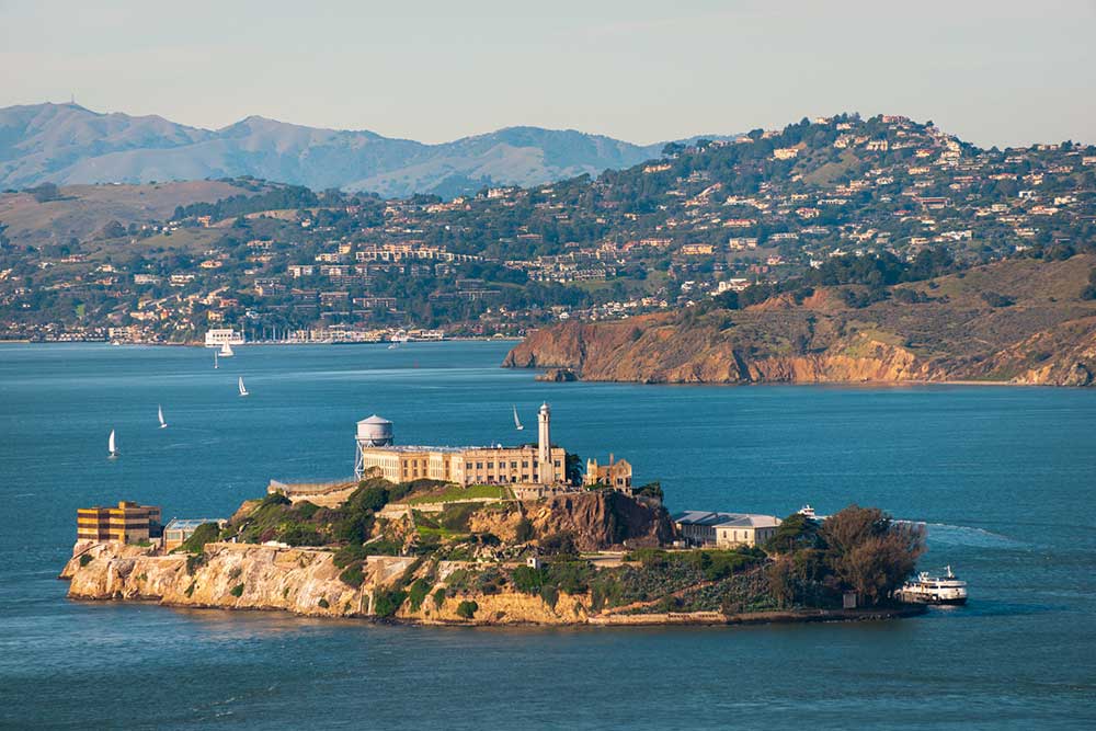 Alcatraz Island as seen from San Francisco National Recreation Area