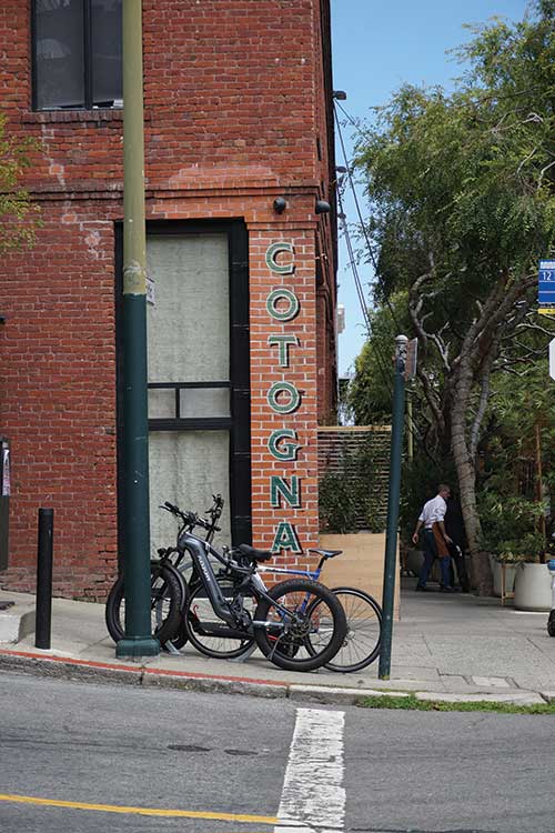 The exterior of Cotogna, a popular San Francisco lunch stop.